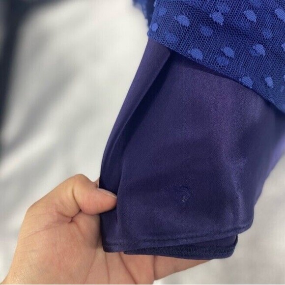 Jessica McClintock Bridal Vintage Retro Tulle Polka Dot Fit & Flare Dress 50s 8 - Picture 8 of 11